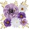 Giant Purple Paper Roses – Floral Wall Decor for Baby Shower, Nursery & Party Backdrop (Purple)